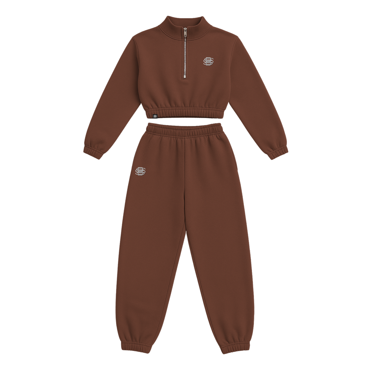 Silent Savage Polar Fleece Crop Zip Set