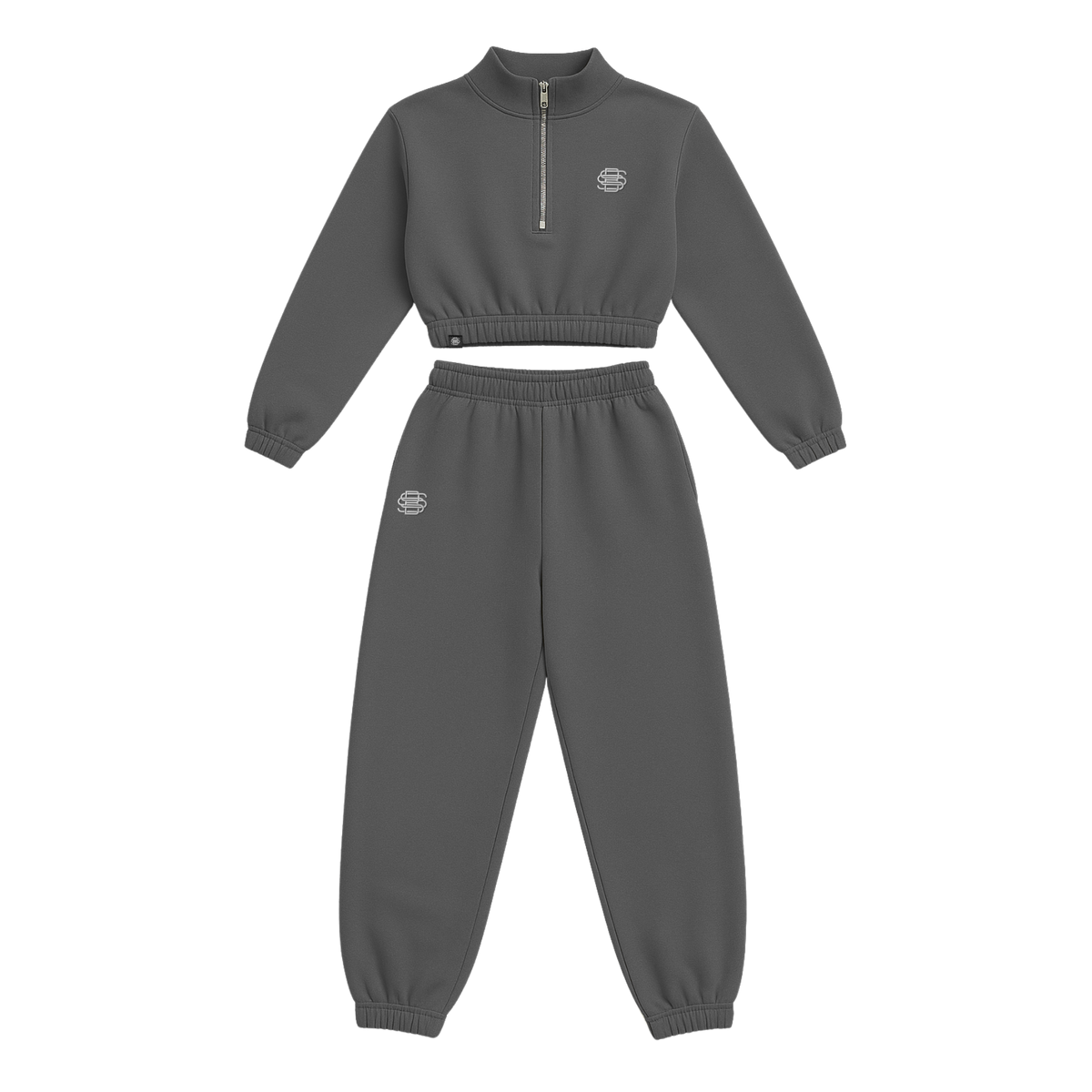 Silent Savage Polar Fleece Crop Zip Set