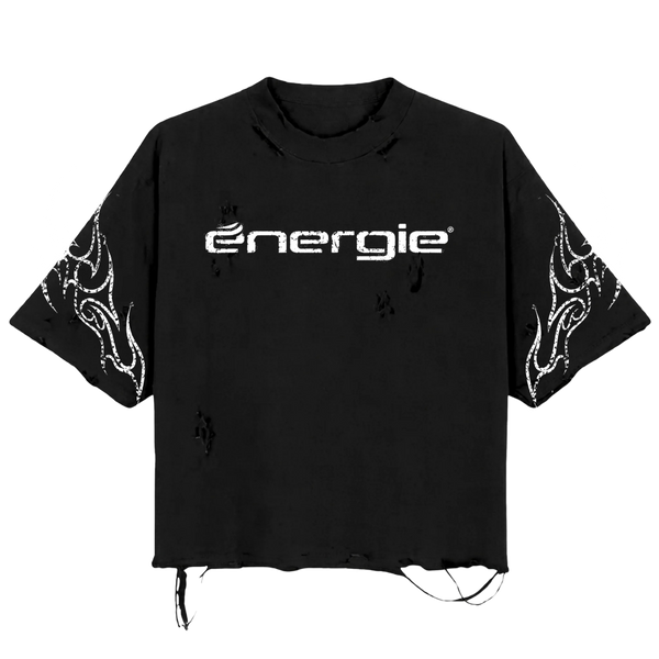 energie Distressed Cropped Tee
