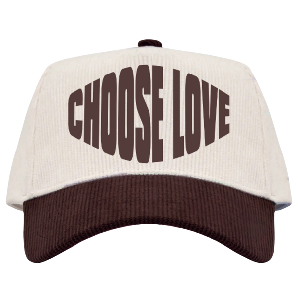 Choose Love Corduroy Trucker Cap