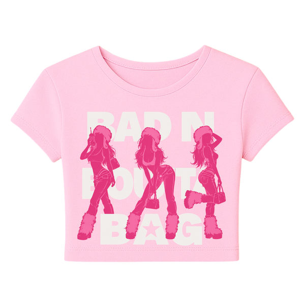 'Bad n Boutta Bag' Silhouette Baby Tee