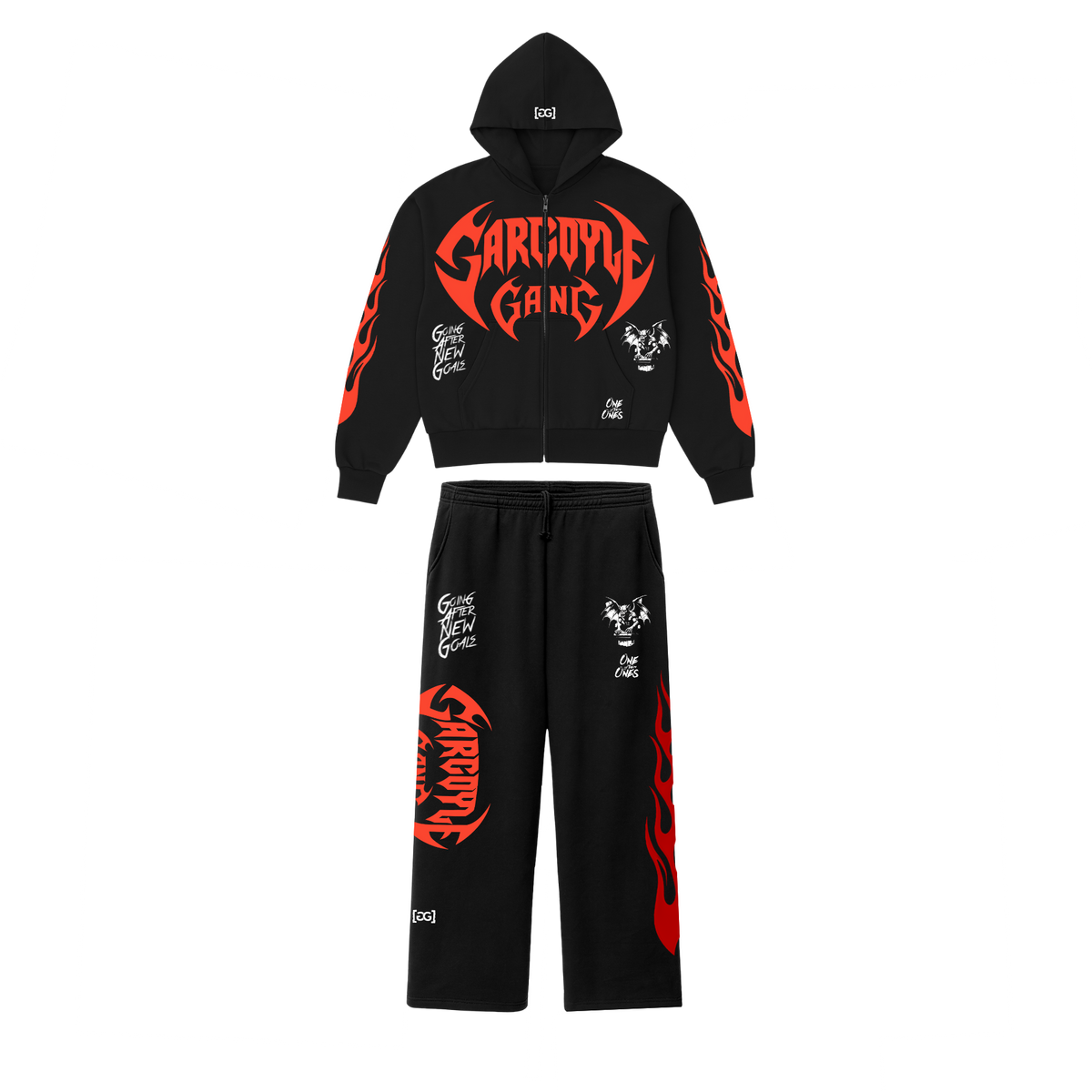 Gargoyle GANG Boxy Zip Up Hoodie Set