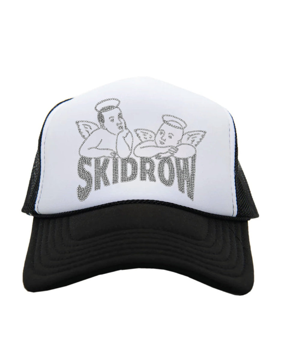 Black And White Baby Angel Crystal Trucker 01
