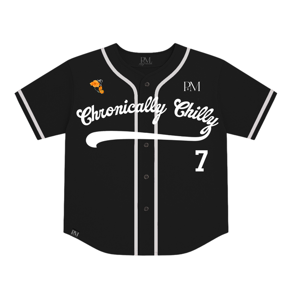 Chronically Chilly Baseball Jersey Black
