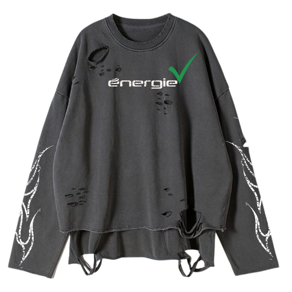 energie Distressed Crewneck