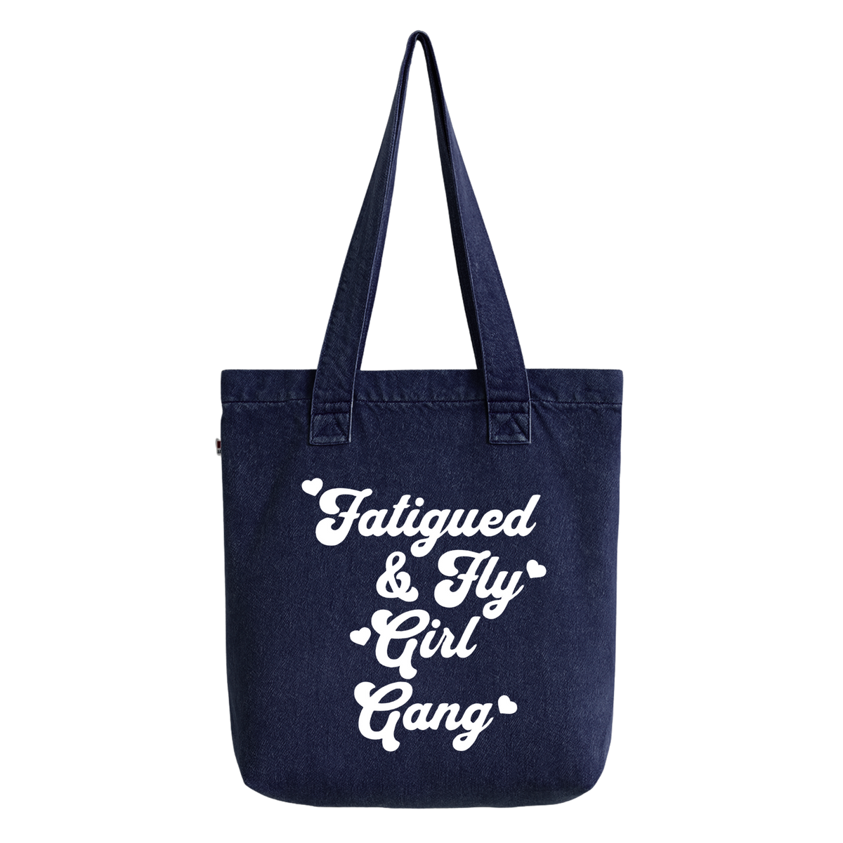 Fatigued & Fly Girl Gang Denim Tote Bag - Navy