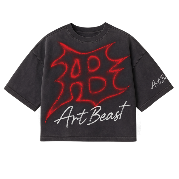 ARTBEAST - AB - BOXY CROP TEE