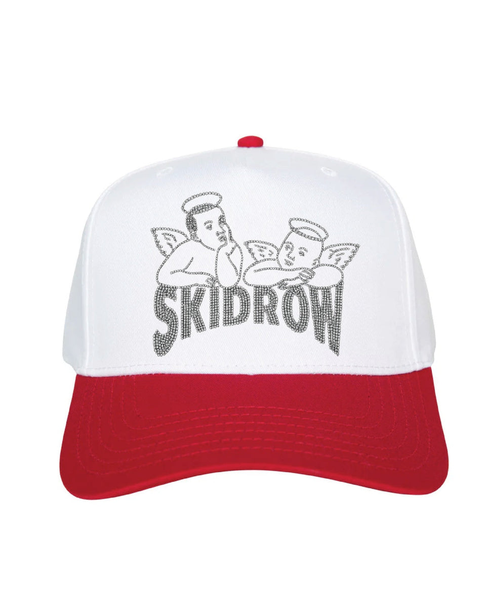 White Red Baby Angel Crystal Trucker 02