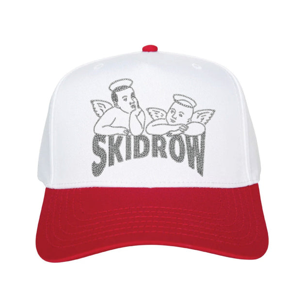 White Red Baby Angel Crystal Trucker 02