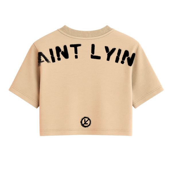 Aint Tryna Link Oversized Crop Top