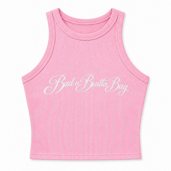'Bad n Boutta Bag' Script Racer Tank