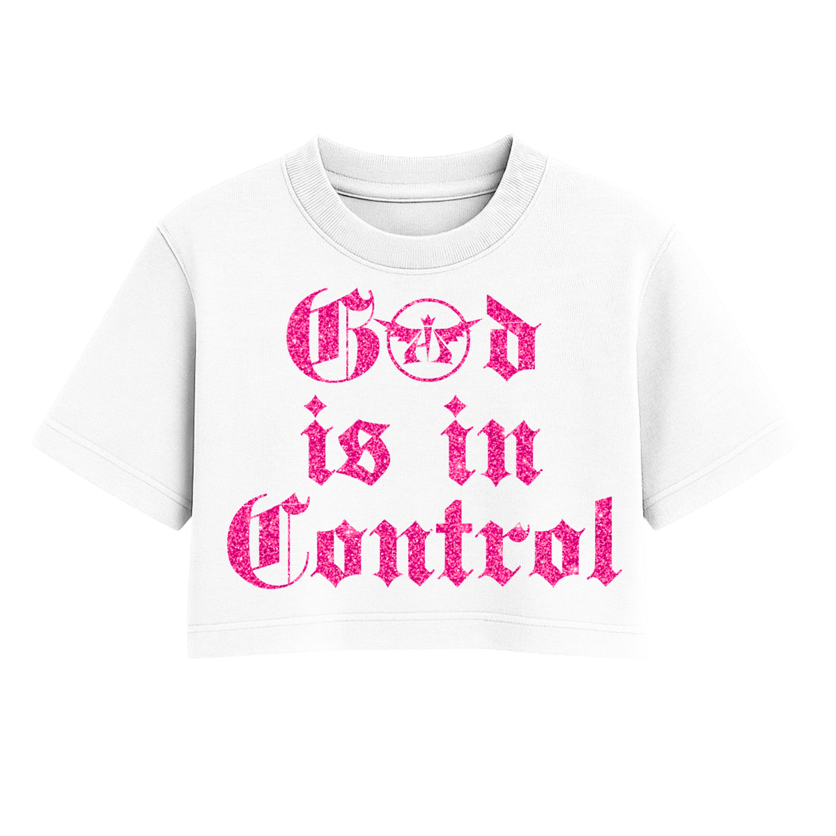 ADOVE - God Is In Control One Size Crop Tee