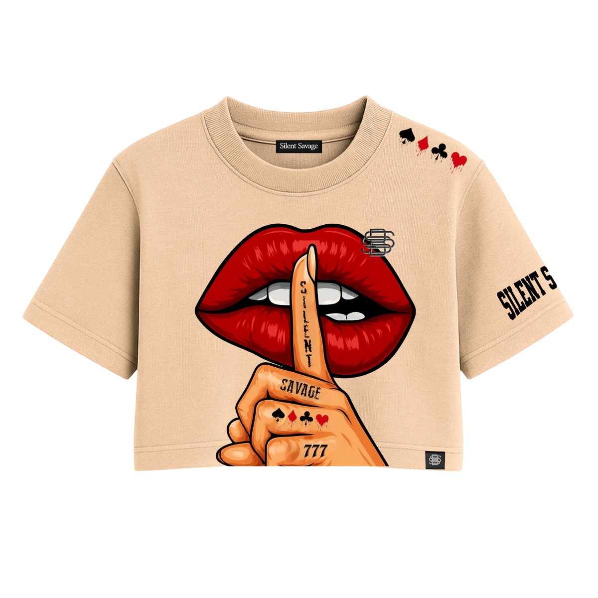 Silent Savage One Size Crop Tee