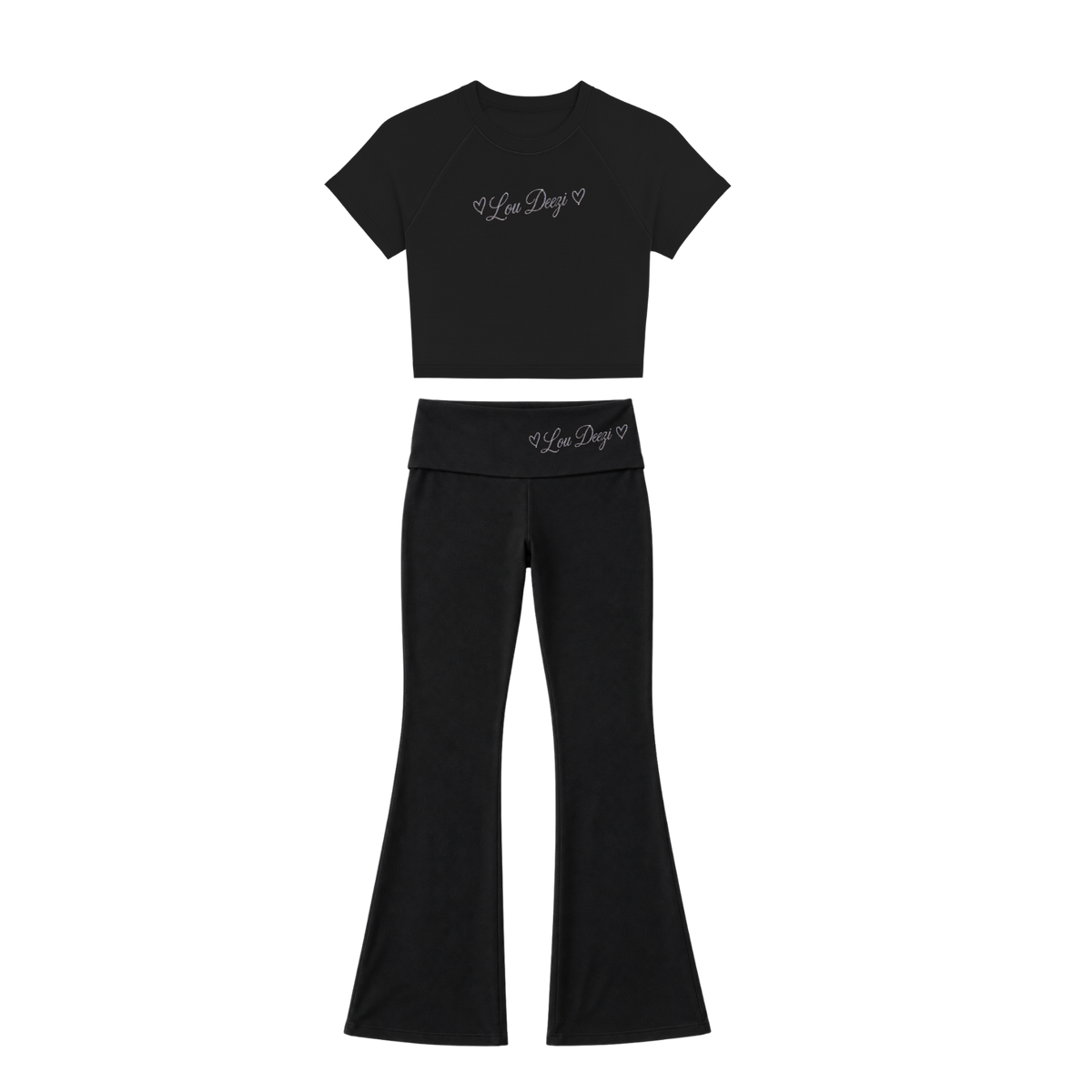 'Bad n Boutta Bag' Baby Tee & Flare Leggings Set