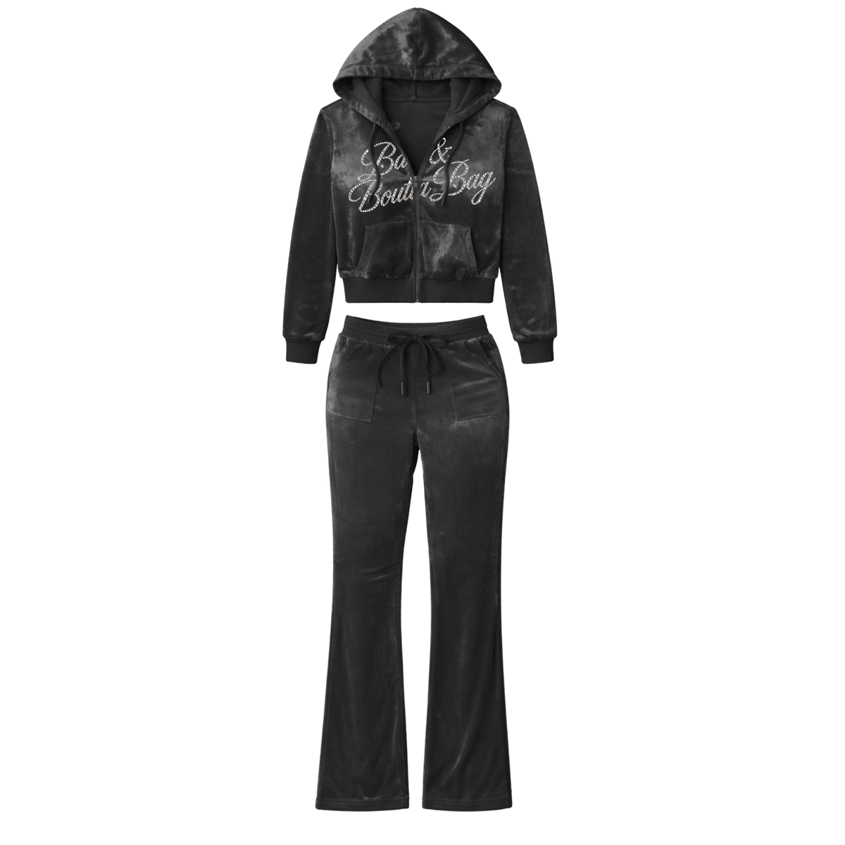 'Bad n Boutta Bag' Women’s Velour Tracksuit Set