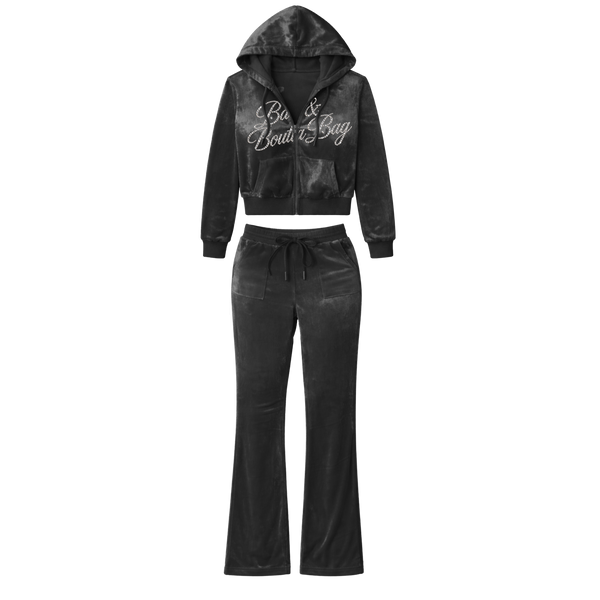 'Bad n Boutta Bag' Women’s Velour Tracksuit Set
