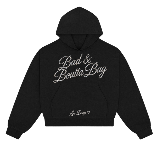 'Bad n Boutta Bag' Rhinestone Hoodie
