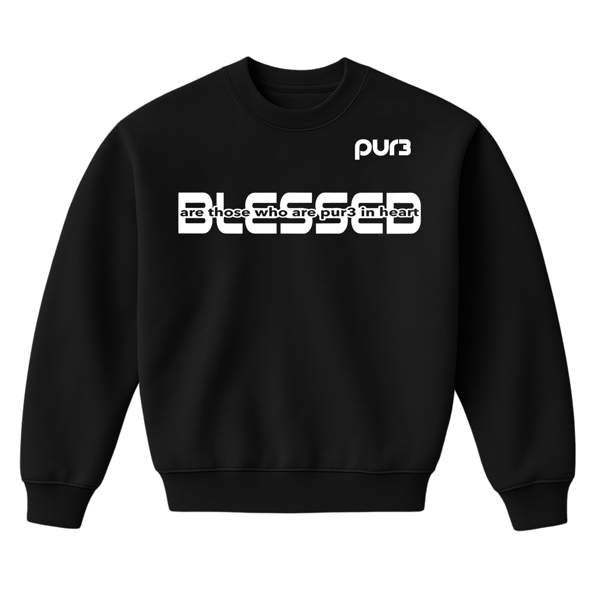 Blessed Are The PUR3 In Heart Heavy Crewneck