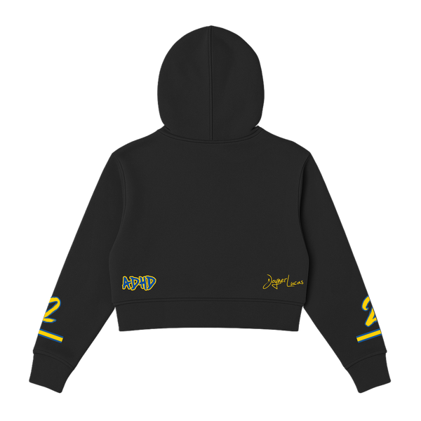 Women's 2 Butterfly Crop Hoodie