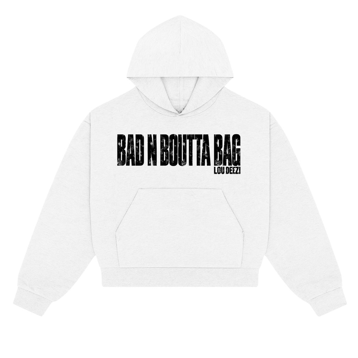 'Bad n Boutta Bag' Script Crop Hoodie