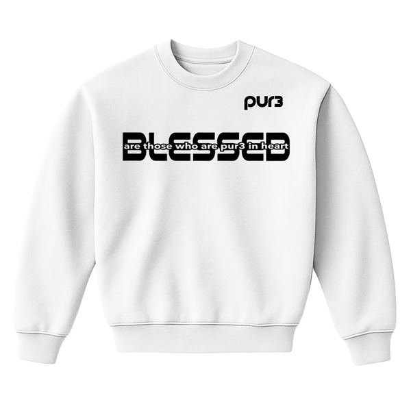 Blessed Are The PUR3 In Heart Heavy Crewneck