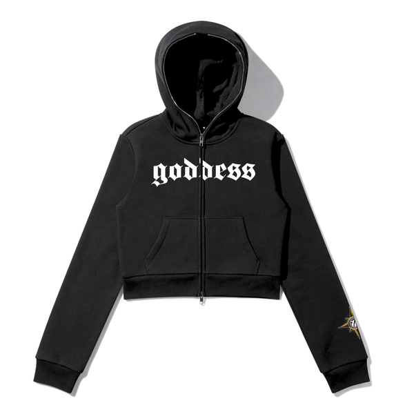 Sacred 7 - Goddess Full Zip Crop Hoodie