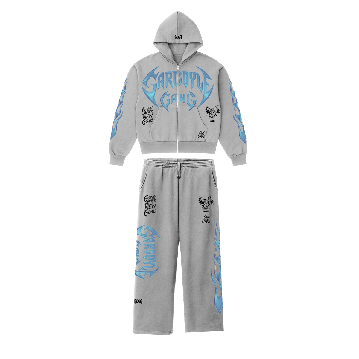 Gargoyle GANG Boxy Zip Up Hoodie Set