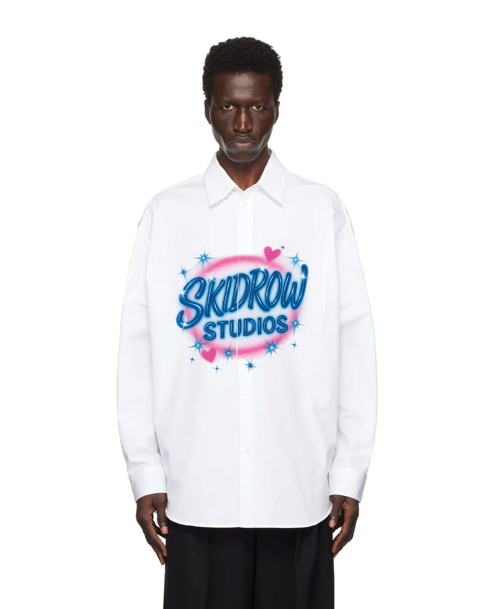 Airbrush Dress Shirt White