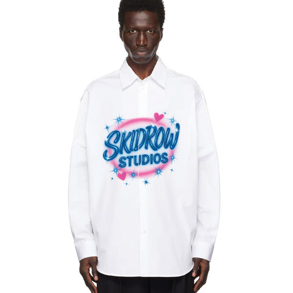 Airbrush Dress Shirt White