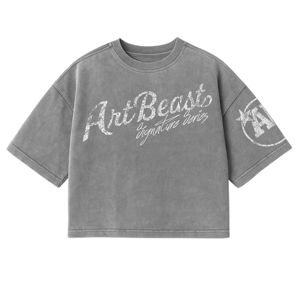 ARTBEAST - Signature Series - Garment Dyed BOXY CROP TEE
