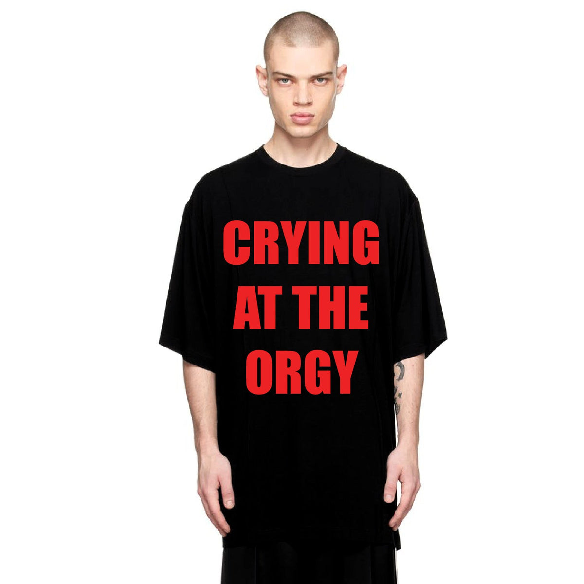 Crying At The Orgy Tee Black