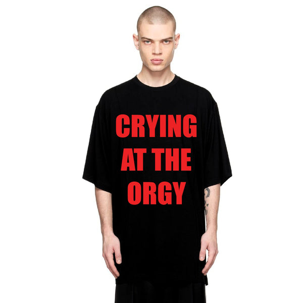 Crying At The Orgy Tee Black
