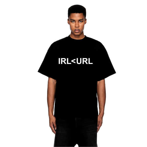 Irl Vs Url Tee Black