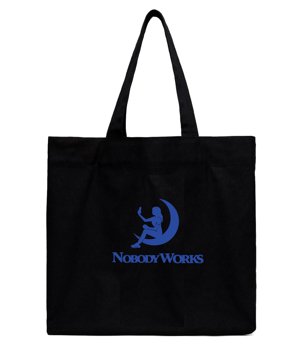 Nobody Works Tote Black