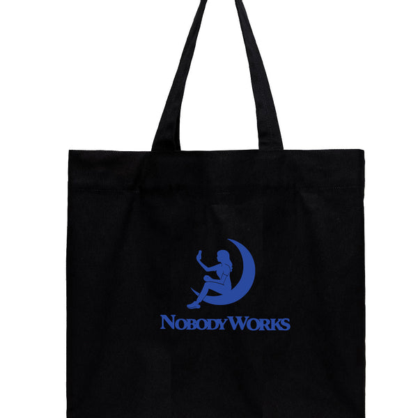 Nobody Works Tote Black