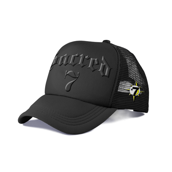 Sacred 7 Embroidered Trucker - Charcoal Grey