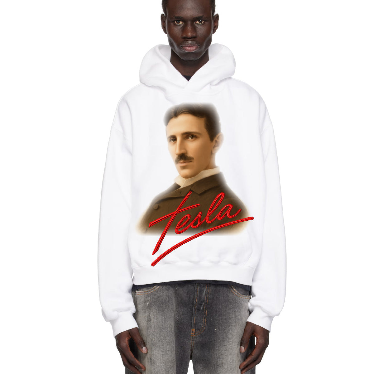 TESLA Hoodie White