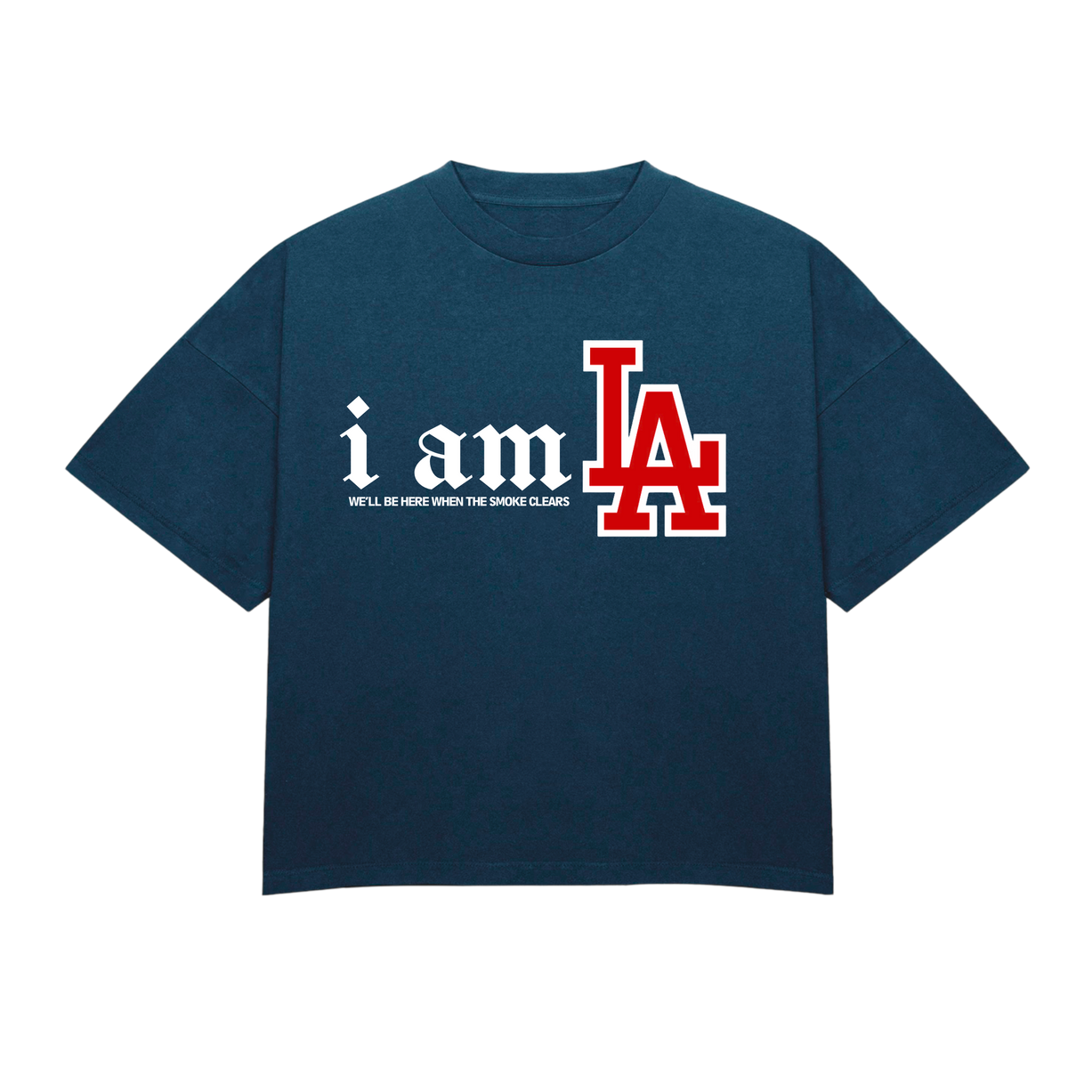 We Still Here Heavy Tee - Navy