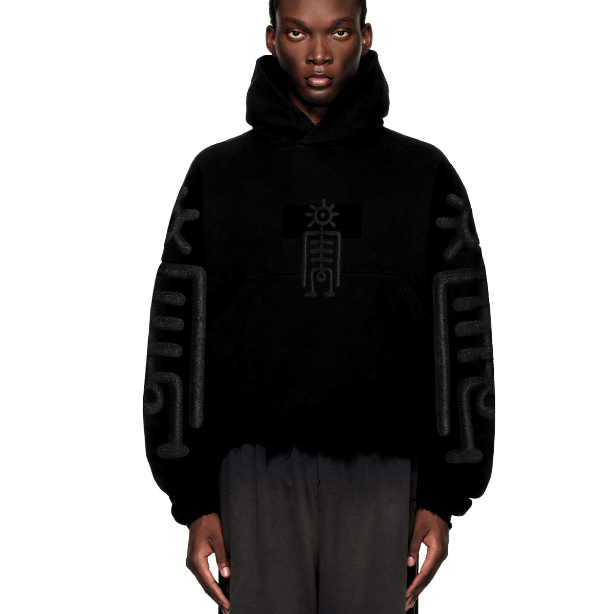 Tribal Vision Hoodie Black