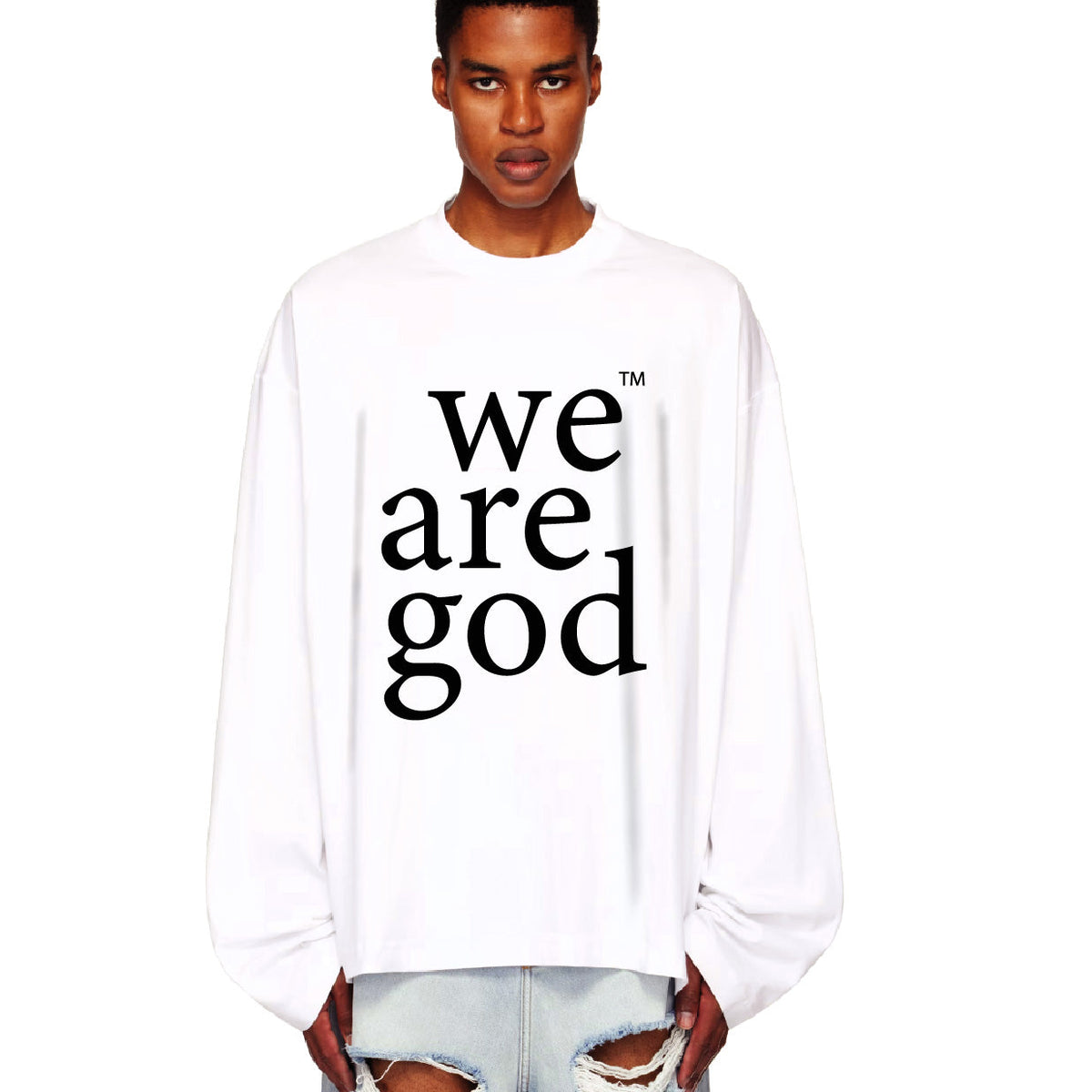 We are God Longsleeve White