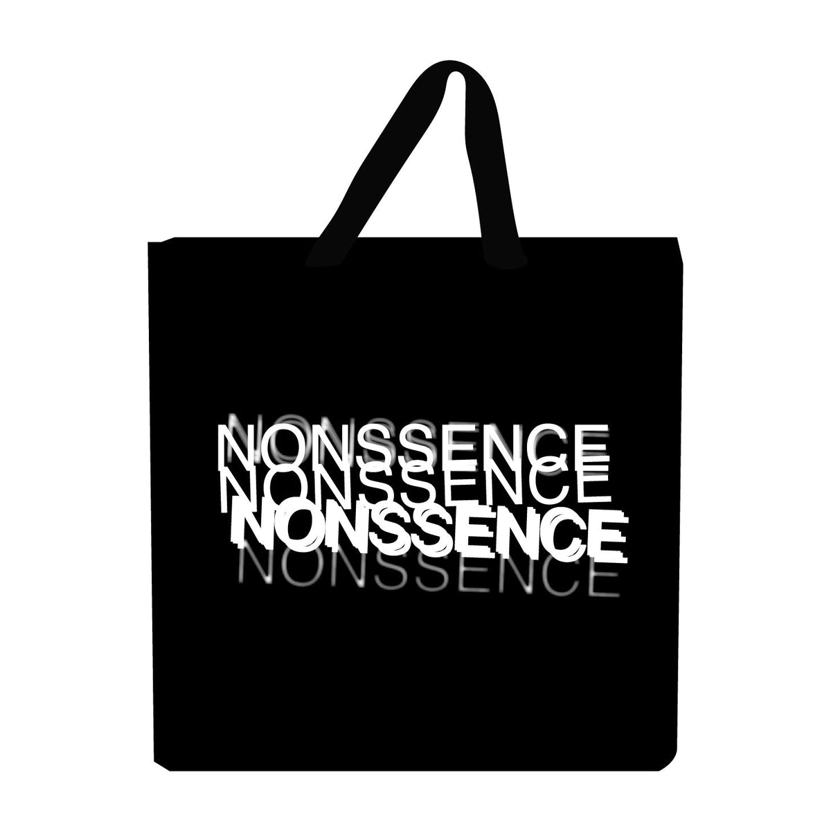 Blurred Tote Bag Black