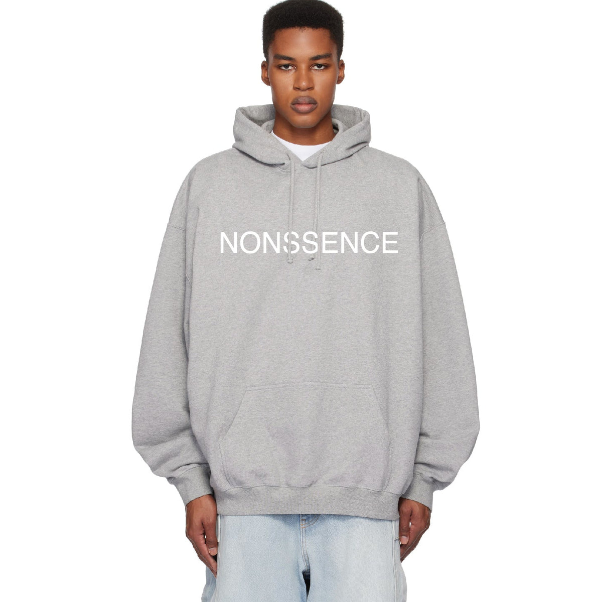 Grey Nonssence Logo Hoodie Grey